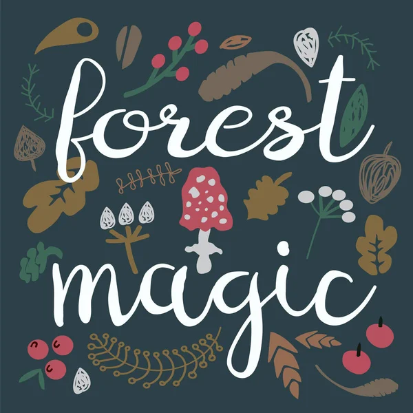 Forest magic background — Stock Vector