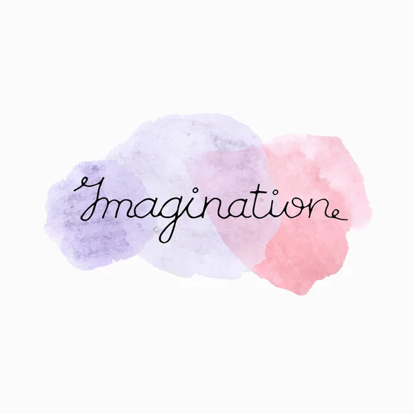 Imagination, lettrage d'encre — Image vectorielle