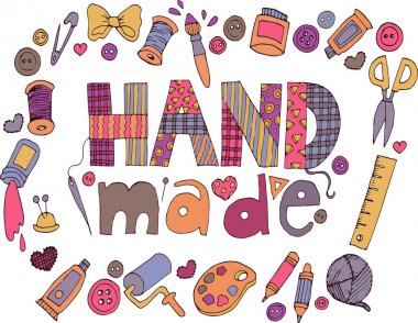 patchwork el yazı yapılmış