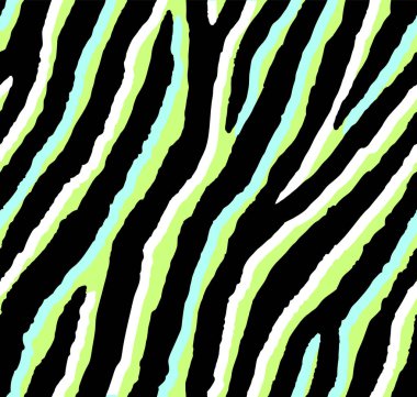 Kusursuz asit yeşili ve limon zebra deseni 80 'lerin modası. Moda.