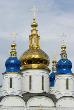 Kremlin Tobolsk St. Sophia-varsayım katedralde kubbeleri