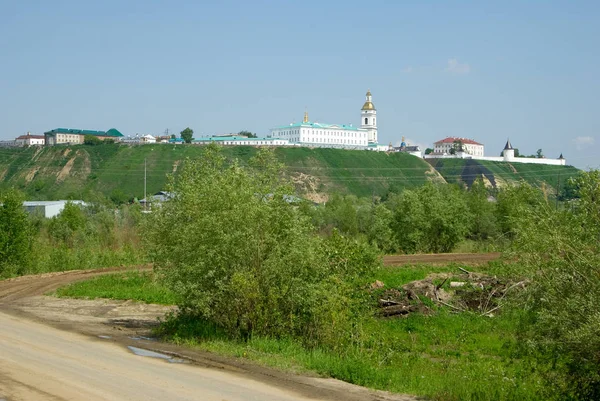 Vista Kremlin Localizado Topo Cabo Trinity Tobolsk Região Tyumen Federação — Fotografia de Stock