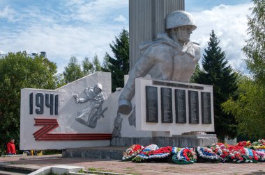 Büyük Vatanseverlik Savaşı, Kubinka yerleşme, Moskova Bölgesi, Moscow region, Rusya Federasyonu, sırasında 27 Ağustos 2017 ölen askerlerin Anıtı
