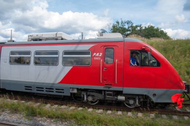Dizel birden çok birim Ra2-108 Kubinka II. istasyondan vatansever parka, Kubinka yerleşme, Moskova Bölgesi, Moscow region, Rusya Federasyonu, 27 Ağustos 2017 dış cephe kaplaması,