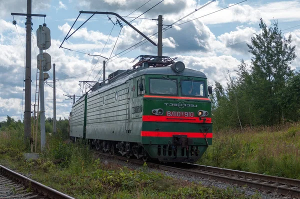 Locomotiva Elétrica Carga Vl10U 910 Estação Kubinka Assentamento Kubinka Distrito — Fotografia de Stock