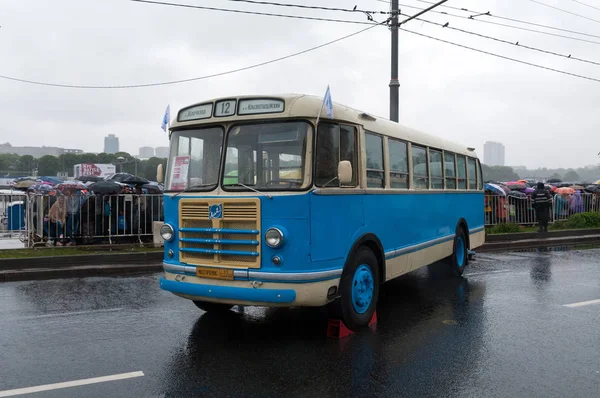 Городской Автобус Лиаз 158В Выставке Фрунзенской Набережной Время Празднования Дня — стоковое фото