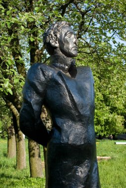 Alexander Blok heykel anıt Park Kant Adası (veya Kneiphof), Kaliningrad, Rusya Federasyonu, 08 Mayıs 2008