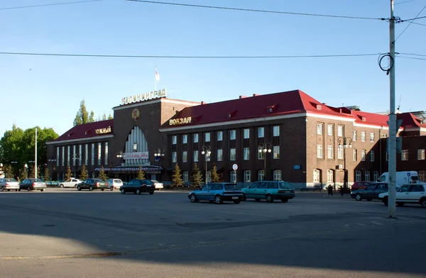 Vista Della Stazione Sud Piazza Kalinin Kaliningrad Federazione Russa Maggio — Foto Stock