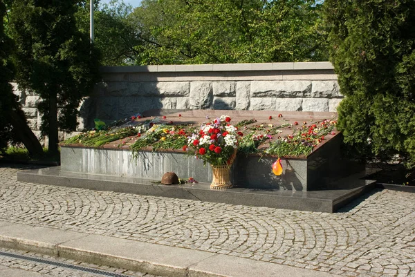 Memoriale 1200 Guardie Fossa Comune Kaliningrad Federazione Russa Maggio 2008 — Foto Stock