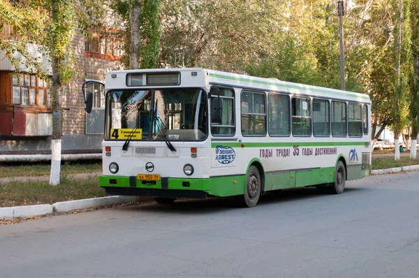 City Bus Liaz 5256 Yubileinaya Street Yasny Περιφέρεια Orenburg Ρωσική — Φωτογραφία Αρχείου