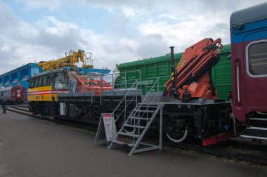 Motorlu taşıma aracı Mpt-G.2-001, 5. Uluslararası Demiryolu Alet ve Teknoloji Fuarı Fuarı 1520, Şcherbinka, Moskova, Rusya, 05 Eylül 2015