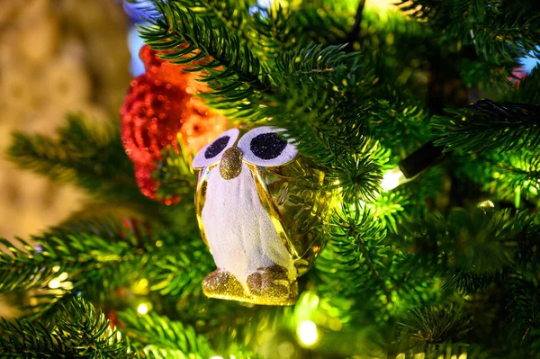 Neujahrs Und Weihnachtsdekoration Der Straße Novy Arbat Moskau Russische Föderation — Stockfoto