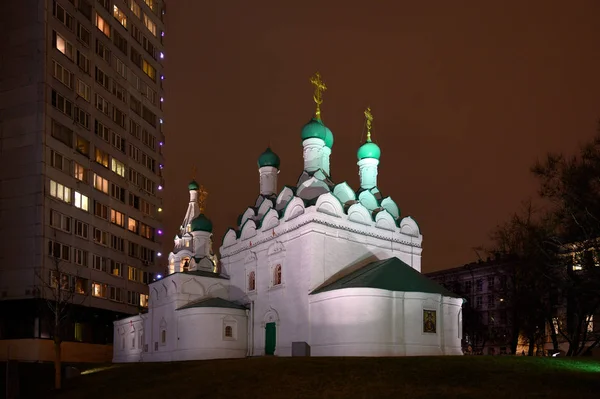 Kościół Symeona Stylitów Ulicy Povarskiej Moskwa Federacja Rosyjska Grudnia 2019 — Zdjęcie stockowe