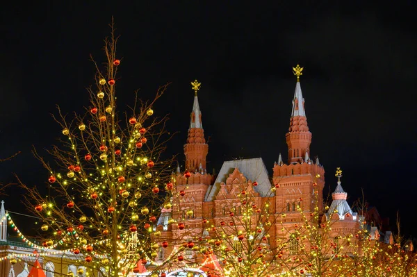 赤の広場 モスクワ ロシア連邦 2020年1月10日のクリスマス気分 — ストック写真