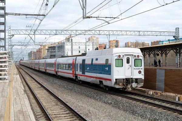 Train Swift Non 706 Moscou Nijni Novgorod Avec Wagons Talgo — Photo