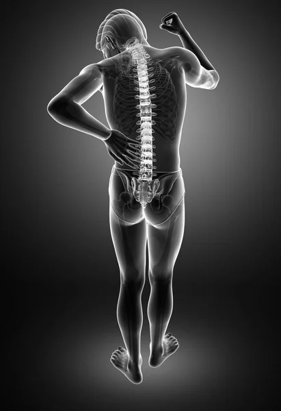 Hombre Sentir el dolor de espalda — Foto de Stock