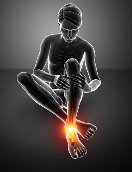 Male foot with ankle pain