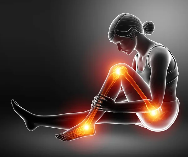 Schmerzen im Bein — Stockfoto