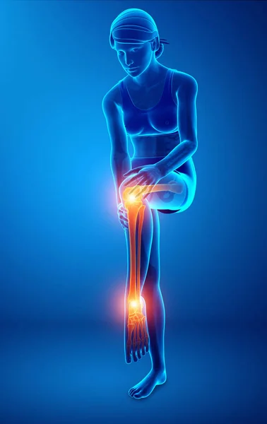 Dolor de articulación de la pierna masculina — Foto de Stock