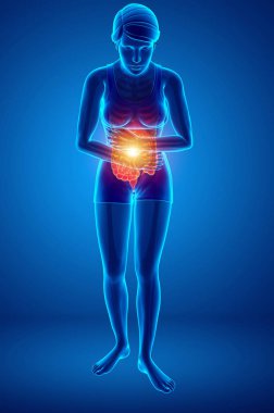 Mide ağrısı hissediyor kadın