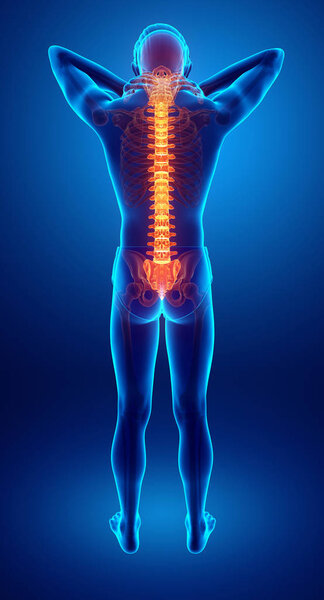 Мужчина чувствует боль в спине
