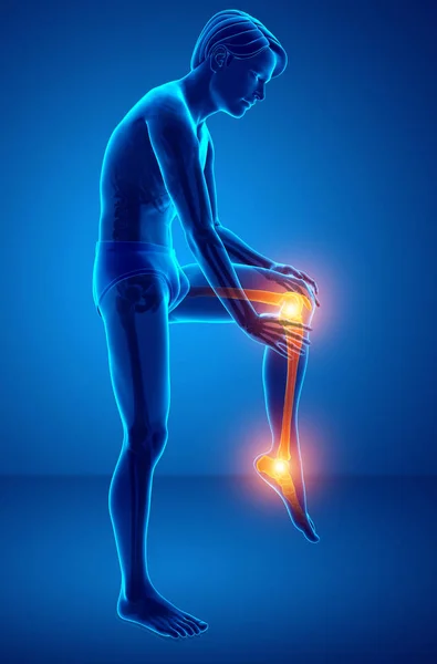 Male Leg Joint Pain — Stock Photo, Image