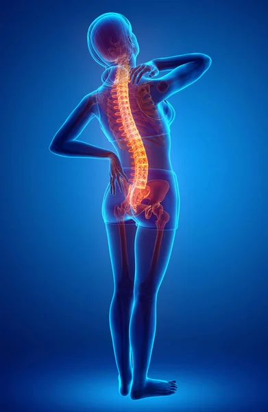 Masculino sentindo a dor nas costas — Fotografia de Stock