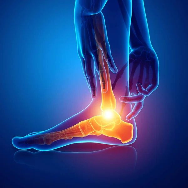 Férfi láb és boka fájdalom — Stock Fotó