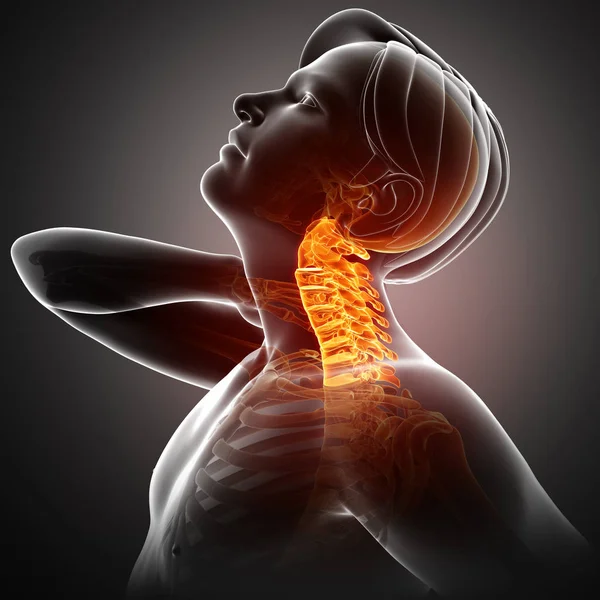 Varón sintiendo el dolor del cuello — Foto de Stock