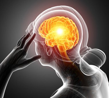 Baş ağrısı hissediyor kadın