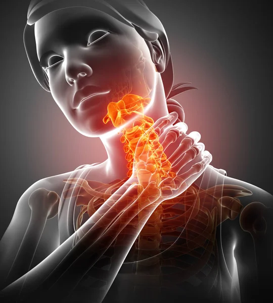 Women Feeling the Neck Pain — Stock Photo, Image