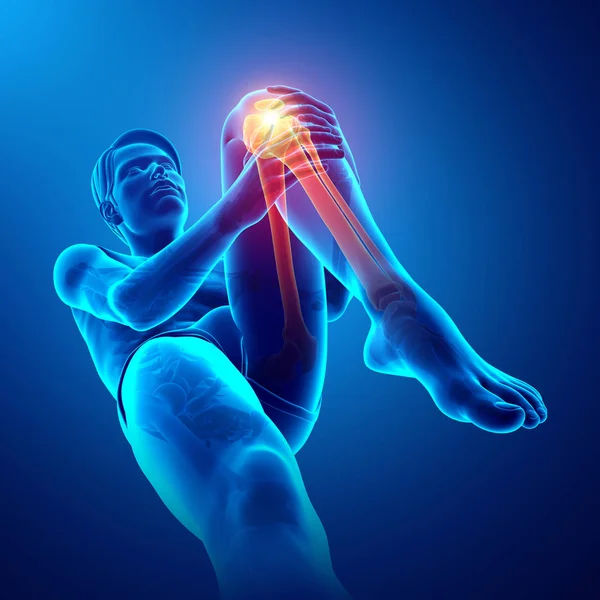 Ból kolana mężczyzna — Zdjęcie stockowe