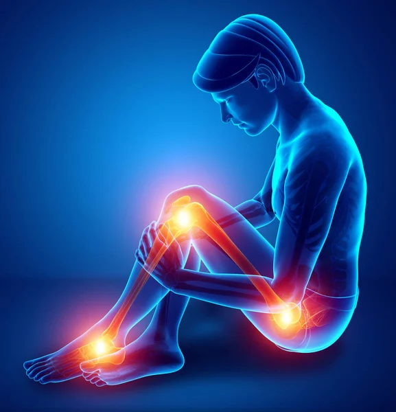Mannelijke gezamenlijke beenpijn — Stockfoto