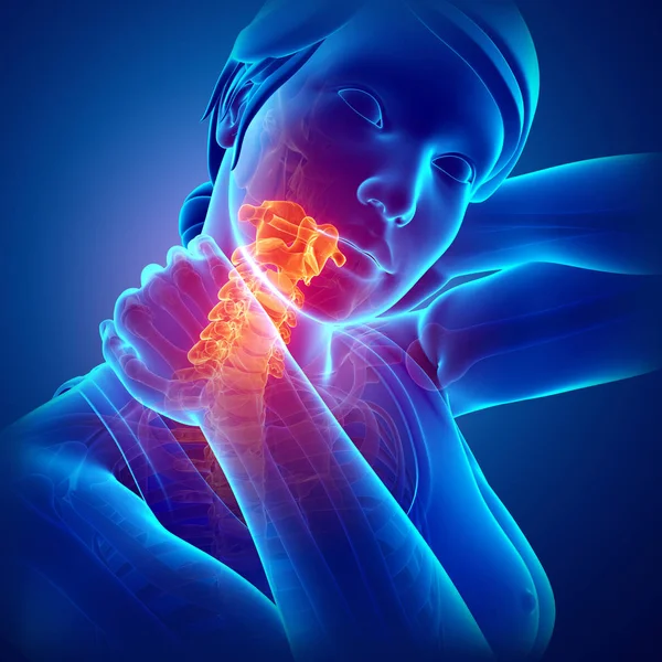 Women Feeling the Neck Pain — Stock Photo, Image