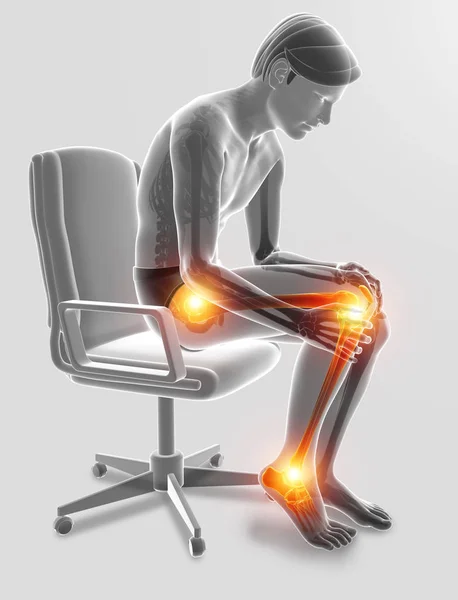 3d Illustration of Pain in leg — Stock Photo, Image