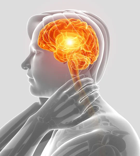 3d Illustration of Male Feeling Headache — Stock Photo, Image