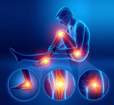 erkek duygu bacak ağrısı 3D çizimi
