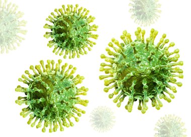 3D illüstrasyon viral enfeksiyonu kronik hastalıklara neden oluyor. Hepatit virüsleri, grip virüsü H1N1, grip, hücre enfeksiyonu organizma, AIDS.