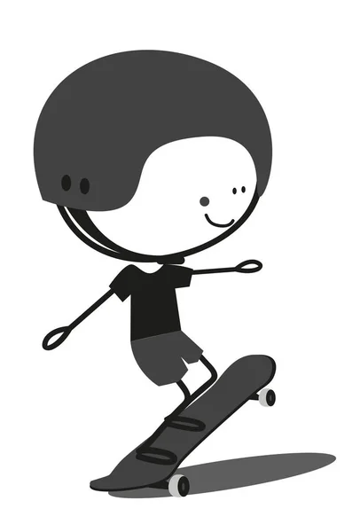 Doodle skate board — Stockvector
