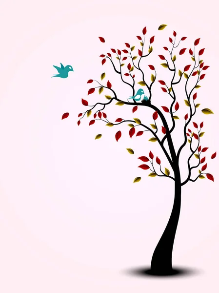 Fågel Familj Trädet — Stock vektor