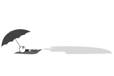 Doodle kumsalda güneşlenmek