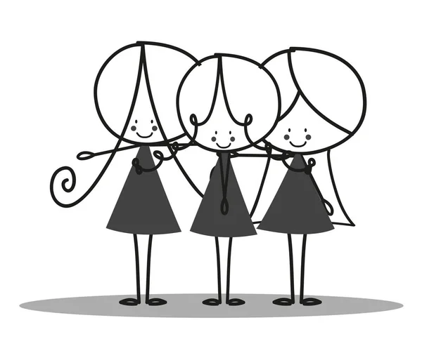 Onun arkadaşıyla oynarken küçük kız doodle