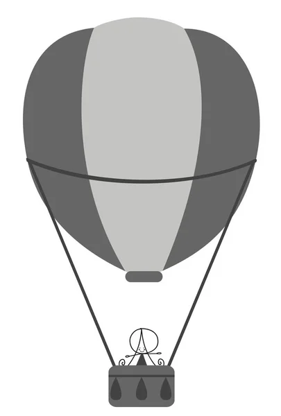 Doodle Meisje Hete Lucht Ballon — Stockvector