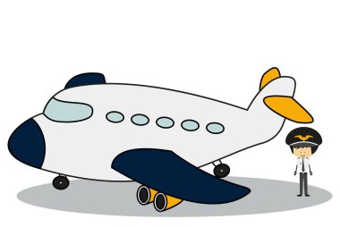 Doodle şirin Pilot - tam renkli