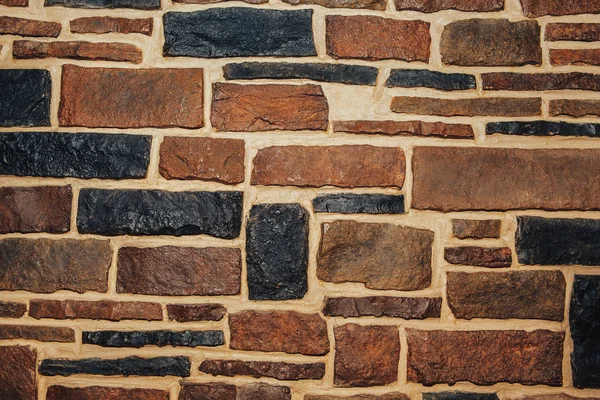 装飾的な石が並ぶ壁 — ストック写真