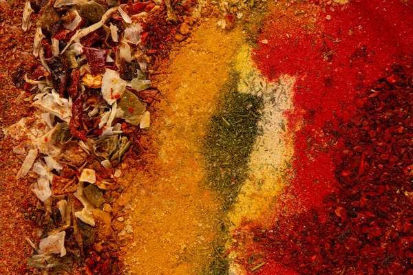 Colorful spice background for website headers or food labels. Seamless texture with spices and herbs.