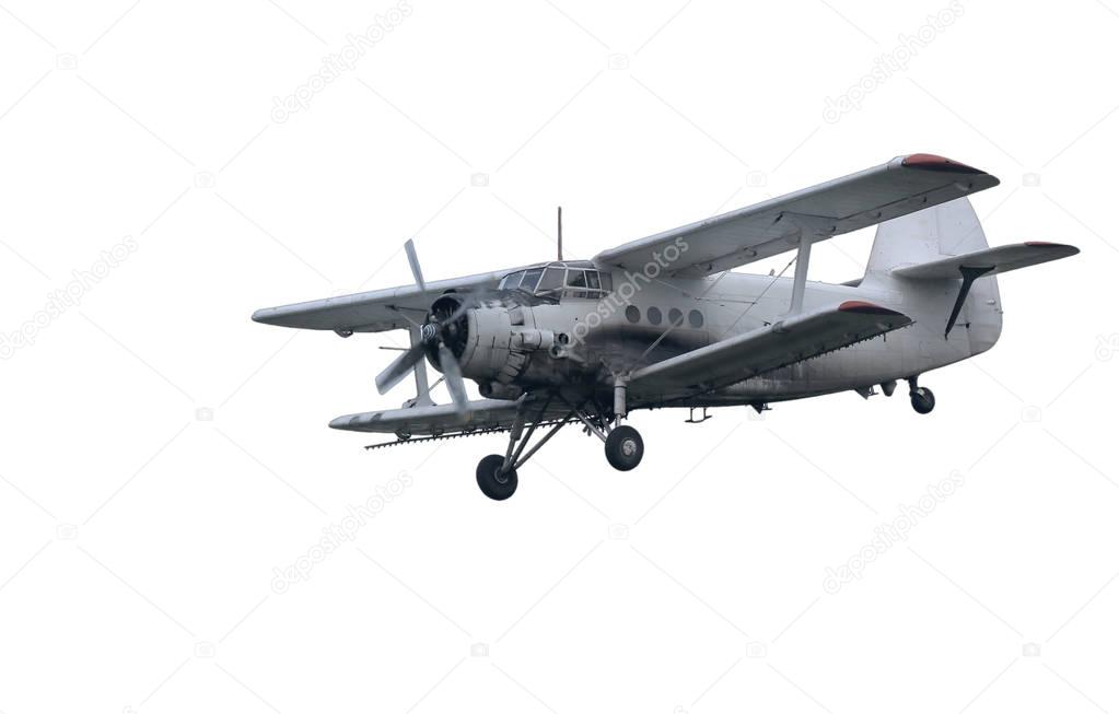 Aircraft Antonov 2 isolated on white background.