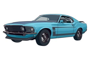 Klasik Otomobil Mustang patron
