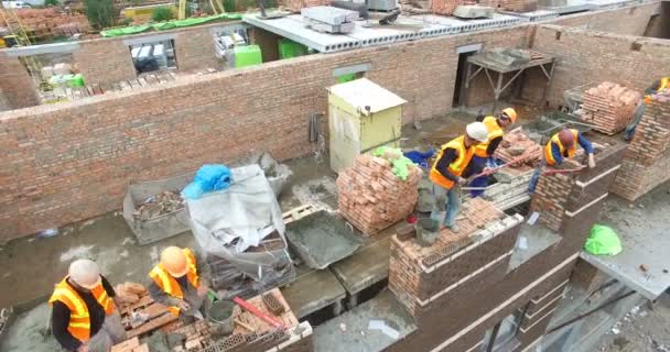 Construcción del nuevo edificio — Vídeo de stock