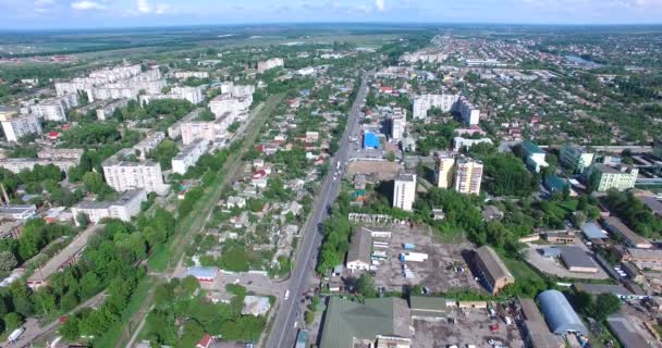 Vista de paisagem urbana de cima — Vídeo de Stock